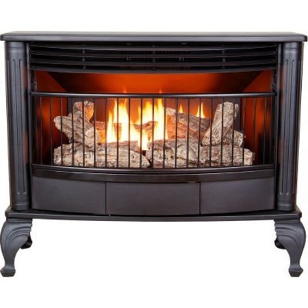 BLUEGRASS LIVING ProCom Ventless Dual Fuel Gas Stove, 25000 BTU, T-Stat Control, Black QNSD250T